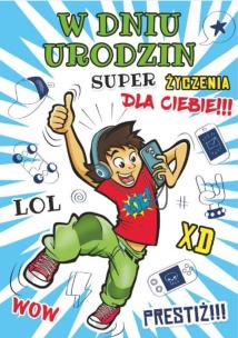 Opakowanie Karnet Young B6 + koperta wzór nr 026 Urodziny