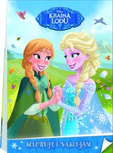 Okładka książki KRAINA LODU KOLORUJĘ I NAKLEJAM