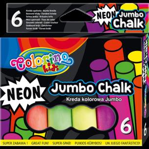 Opakowanie KREDA NEONOWA JUMBO 6 SZT COLORINO KIDS
