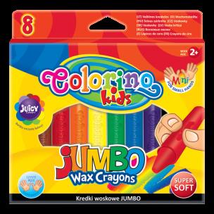Opakowanie KREDKI ŚWIECOWE JUMBO 8 KOL. COLORINO KIDS