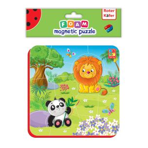 Opakowanie Miękkie magnetyczne puzzle Lew i Panda