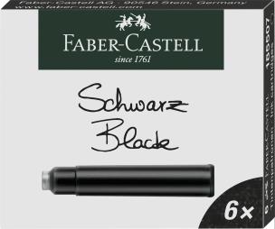 Opakowanie Naboje krótkie czarne 6szt FABER CASTELL
