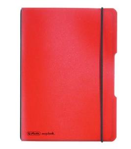 Okładka książki Notatnik A5/40K kratka My.BookF czerwony