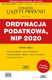 Okładka książki Ordynacja podatkowa NIP 2020