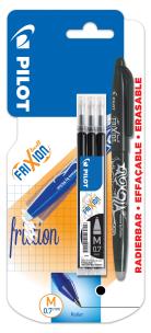 Opakowanie Pióro kulk. FriXion czarny 0.7 + wkłady PILOT