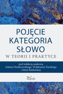 Okładka książki Pojęcie kategoria słowo w teorii i praktyce