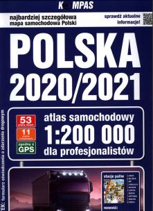 Opakowanie Polska 2020/2021 Atlas samochodowy dla profesjonalistów 1: 200 000