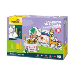 Opakowanie Puzzle 3D Sowa do kolorowania