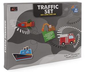 Opakowanie Puzzle magnetyczne - pojazdy