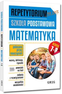 Okładka książki Repetytorium SP Matematyka kl.7-8 GREG