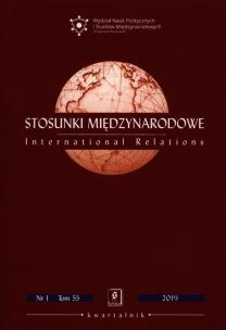 Opakowanie Stosunki międzynarodowe 1/2019 Tom 55