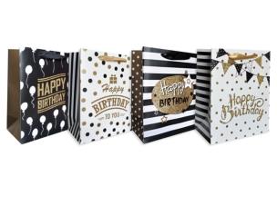 Opakowanie Torebka ozdobna płaska pionowa mała Happy Bday