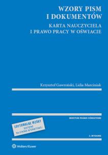 Okładka książki Wzory pism i dokumentów Karta Nauczyciela i Kodeks pracy