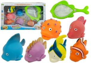 Zestaw Gumowych Rybek do Kąpieli Strzelają Wodą. Wydawca: Lean Toys. Multiszop.pl Opakowanie Zestaw Gumowych Rybek do Kąpieli Strzelają Wodą