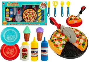 Zestaw Pizza + Lody 20 elementów. Wydawca: Lean Toys. Multiszop.pl Opakowanie Zestaw Pizza + Lody 20 elementów