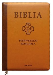 Okładka książki Biblia pierwszego Kościoła z paginat. karmelowa