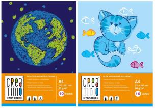 Opakowanie Blok rysunkowy kolorowy A4/10K Creatino (20szt)