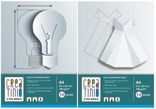 Opakowanie Blok techniczny biały A4/10K Creatino (20szt)