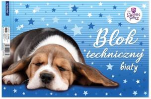 Opakowanie Blok techniczny biały A4/10K Pies