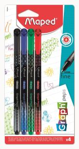 Opakowanie Cienkopis Graph Peps Deco 4 kolory MAPED