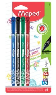Opakowanie Cienkopis Graph Peps Deco Max 4 kolory MAPED