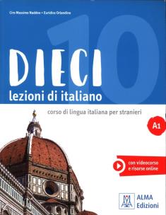 Okładka książki Dieci A1 Lezioni di italiano + DVD