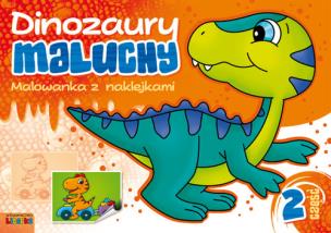 Okładka książki Dinozaury maluchy. Malowanka z naklejkami cz.2