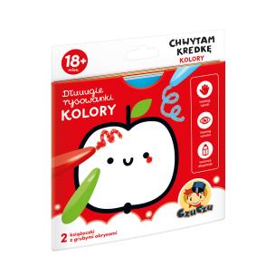 DŁUUUGIE RYSOWANKI CHWYTAM KREDKĘ KOLORY 18M+ CZUCZU. Autor: Opracowanie zbiorowe. Multiszop.pl Okładka książki DŁUUUGIE RYSOWANKI CHWYTAM KREDKĘ KOLORY 18M+ CZUCZU