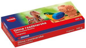 Opakowanie Glina rzeźbiarska samoutw. ceglasta 500g MONA