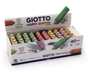 Opakowanie Gumka ołówek Happy Pastel (40szt) GIOTTO