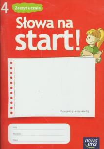 Okładka książki J. Polski SP 4 Słowa na start Zeszyt w.2012 NE