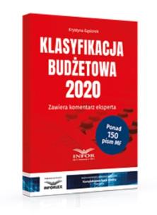 Okładka książki Klasyfikacja Budżetowa 2020