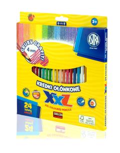 Opakowanie Kredki Astra ołówkowe heksagonalne 24 kolory grafit 4mm