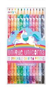 Opakowanie Kredki ołówkowe ścieralne Jednorożce 12 kolorów