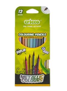 Opakowanie Kredki trójkątne metaliczne Bllack wood 12 kolorów