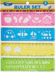 Opakowanie Linijka z szablonami 15cm 86622