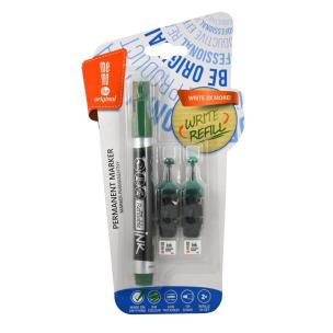 Opakowanie Marker permanentny + 2 ampułki zielony MemoBe