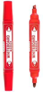 Opakowanie Marker suchościeralny dwustronny czerwony (12szt)