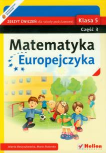 Okładka książki Matematyka Europejczyka SP 5/3 ćw Helion