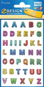 Naklejki brokatowe - Alfabet. Wydawca: Zdesign. Multiszop.pl Opakowanie Naklejki brokatowe - Alfabet