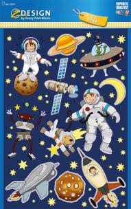 Opakowanie Naklejki foliowe błyszczące - Kosmos