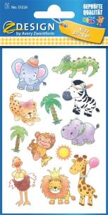 Opakowanie Naklejki papierowe błyszczące - Safari