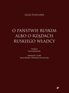 Okładka książki O państwie ruskim albo o rządach ruskiego władcy