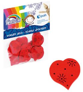 Opakowanie Ozdoby drewniane Serduszka 15szt FIORELLO