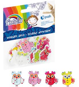 Opakowanie Ozdoby drewniane Sowa 15szt FIORELLO