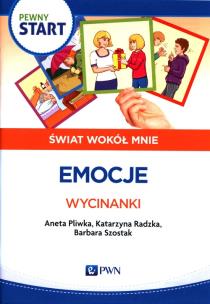 Pewny start Świat wokół mnie Emocje Wycinanki. Autor: Aneta Pliwka, Katarzyna Radzka, Barbara Szostak. Multiszop.pl Okładka książki Pewny start Świat wokół mnie Emocje Wycinanki