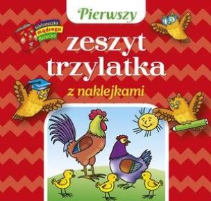 Okładka książki Pierwszy zeszyt trzylatka z naklejkami