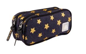 Opakowanie Piórnik prostokątny podwójny Superstar czarny MBQ