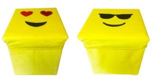 Opakowanie Pufa Emoji kwadratowa z możliwością przechowywania