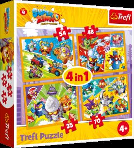 Opakowanie Puzzle 4w1 Super Zings bohaterowie serii 4 34343